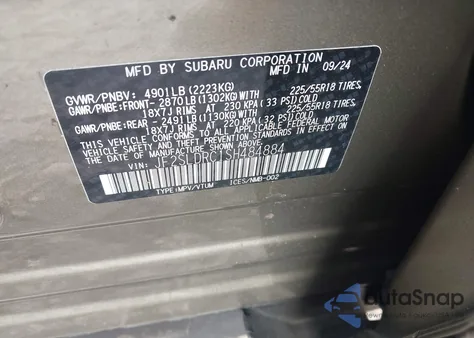 2025 Subaru Forester Limited from USA, damaged, VIN JF2SLDRC1SH484884